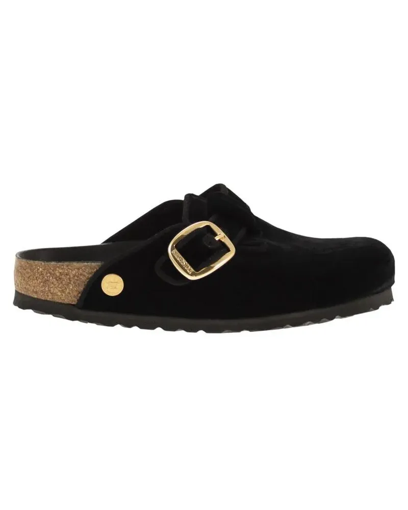 Birkenstock Slipper & Pantoletten Boston Big Buckle - Clog With Large Buckle schwarz Schwarz