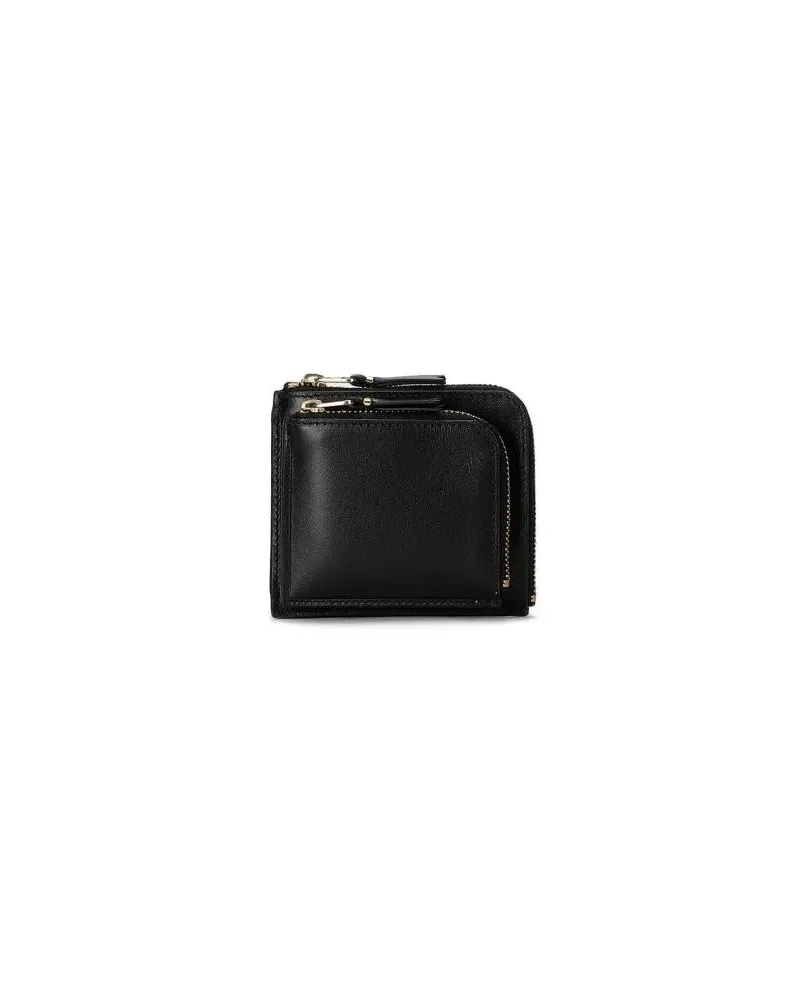 Comme des Garçons Portemonnaies Black Double Pocket Wallet schwarz Schwarz