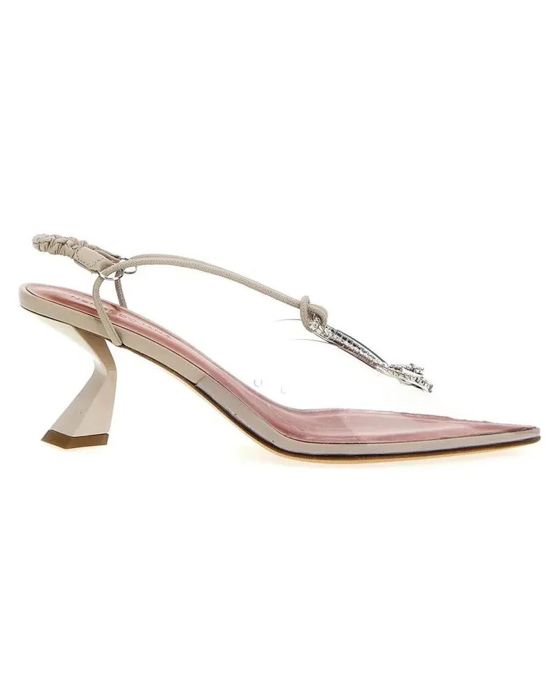Nensi Dojaka Hohe Schuhe Crystal Pvc Sling Backs beige Beige