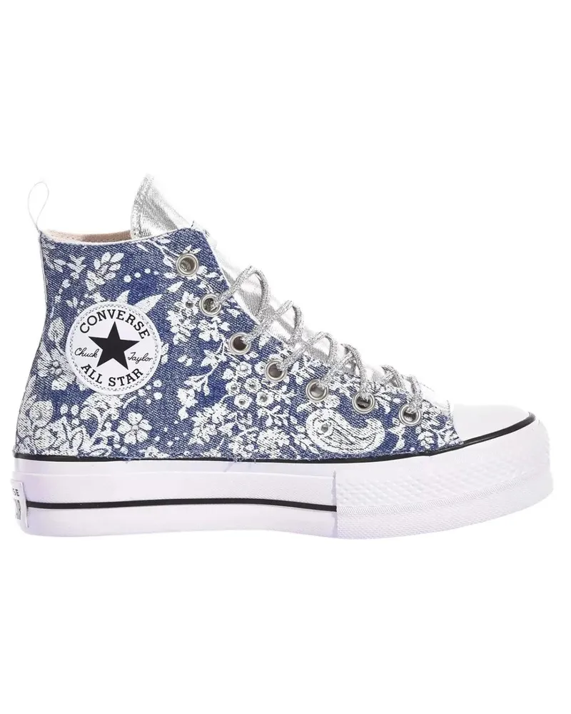 Converse Low-Top Sneaker Platform Sneakers In Silver Light Blue blau Blau