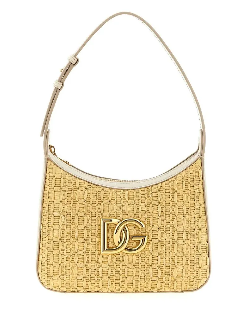 Dolce & Gabbana Hobo Bags Crochet Shoulder Bag beige Beige