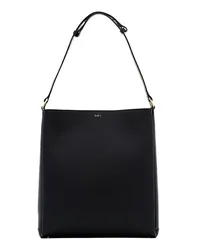 PLAN C Tote Shopper Leather Bag Schwarz