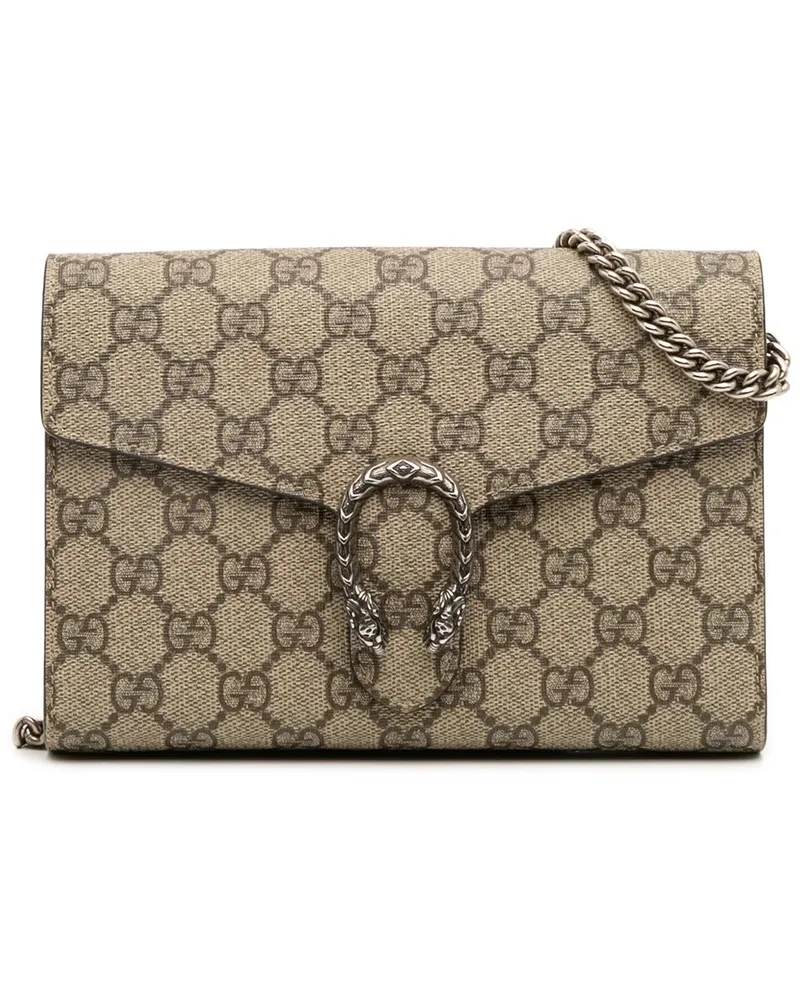 Gucci Hobo Bags GG Supreme Dionysus Chain Wallet braun Braun