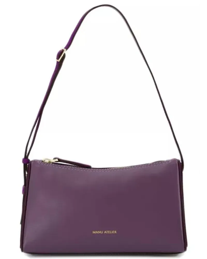 Manu Atelier Shopper Mini Prism Hobo Bag  - Steel/Purple - Leather Lila