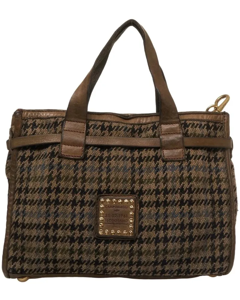 Campomaggi Shopper Shopper with houndustooth pattern braun Braun