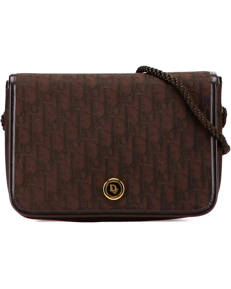Dior Hobo Bags Diorissimo Trotter Canvas Flap Crossbody braun Braun