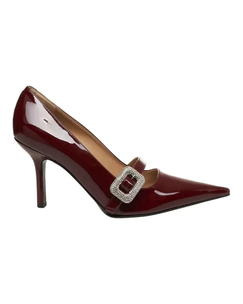 Gender Hohe Schuhe Red Patent Leather Pumps With Delicate Ankle Strap schwarz Schwarz