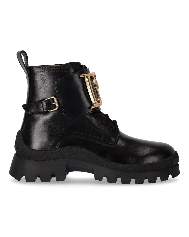 Dsquared2 Stiefeletten  D2 STATEMENT SCHWARZ SCHNÜRSTIEFEL schwarz Schwarz