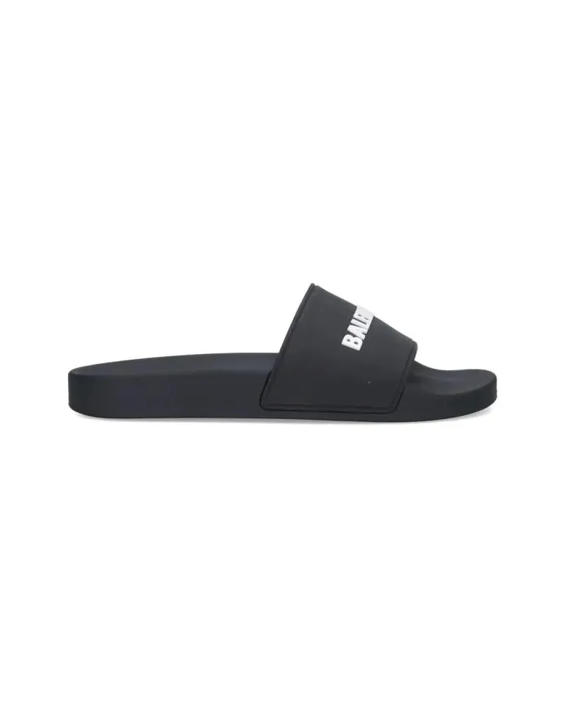 Balenciaga Loafer "Pool" Slide Sandals – Black schwarz Schwarz