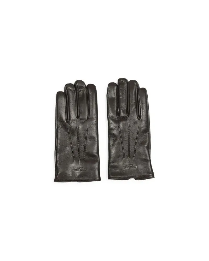 Giorgio Armani Handschuhe Brown Leather Gloves Braun