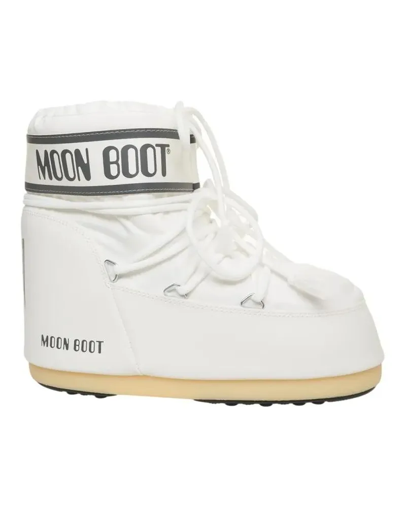 Moon Boot Stiefel White Low Nylon Ankle Boots With Padded Shaft weiß Weiß