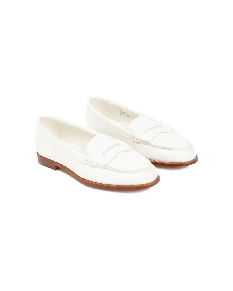 Church's Kara 2 Ivory Deer Leather Loafers weiß Weiß