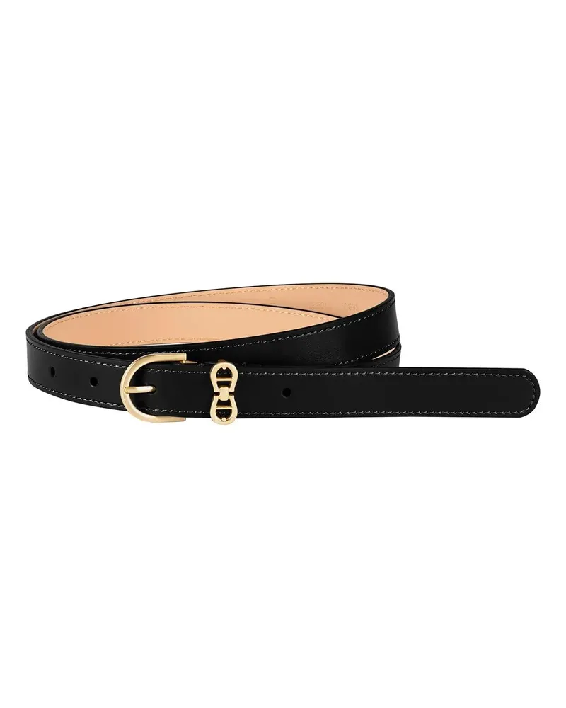 Aigner Gürtel Logo Gürtel aus Leder schwarz Schwarz