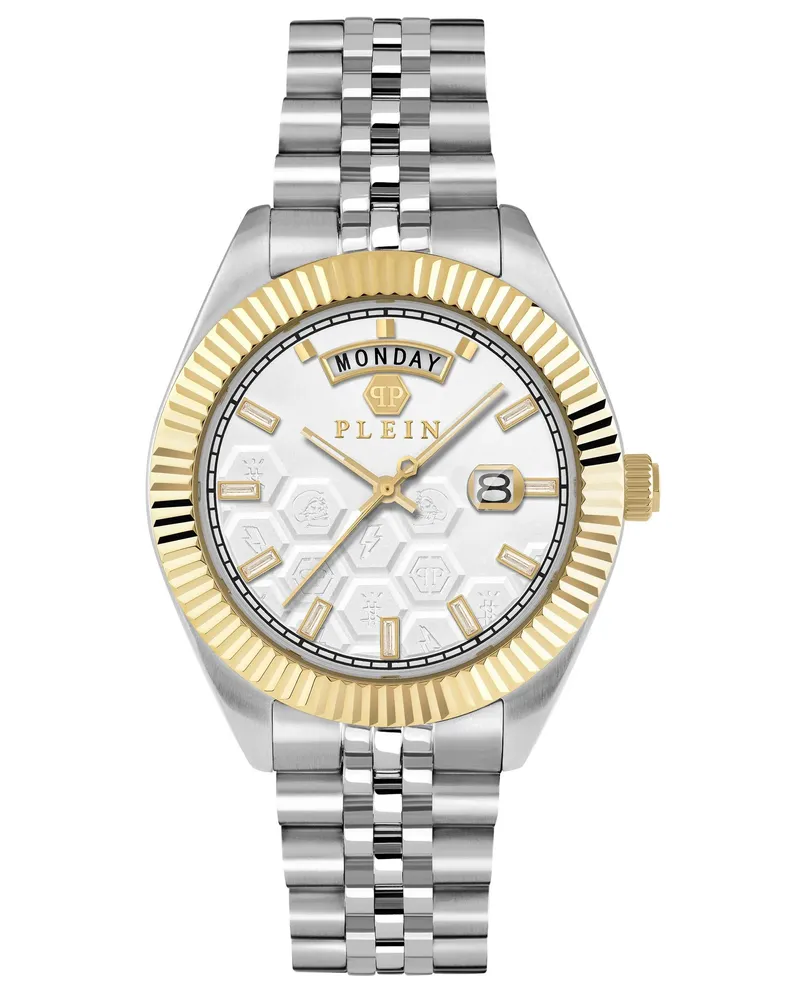 Philipp Plein Uhren Quarz-Analoguhr Date Superlative Gent silver Silber