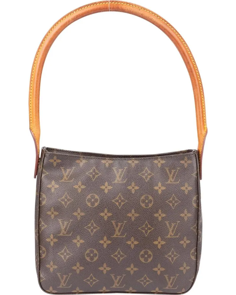 Louis Vuitton Crossbody Bags  Canvas Monogram Looping MM Shoulder braun Braun