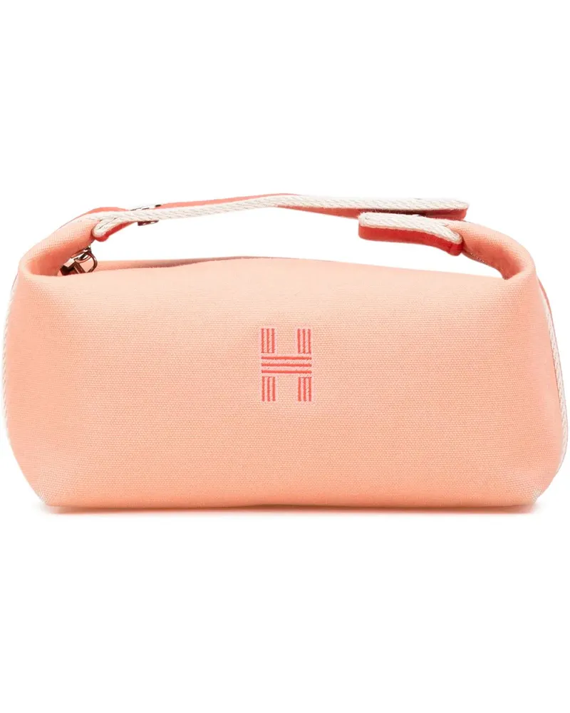 Hermès Kosmetiktaschen Small Canvas Bride A Brac Case rosa Gold