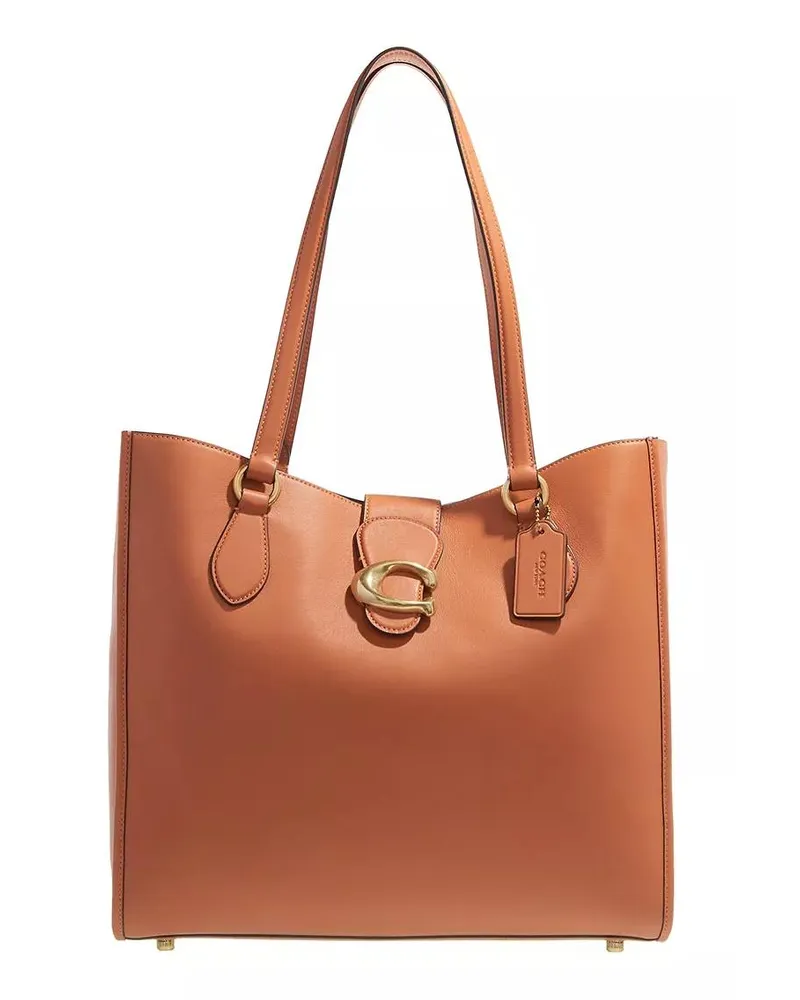 Coach Tote Soft Calf Leather Theo Tote Cognacbraun