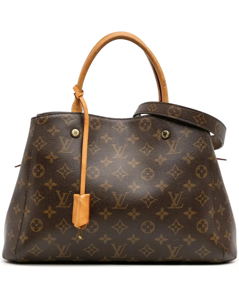 Louis Vuitton Hobo Bags Monogram Montaigne MM braun Braun