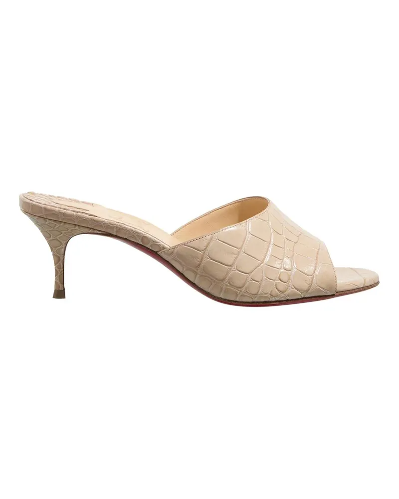 Christian Louboutin Slipper & Pantoletten East Mock Croc Mules beige Beige