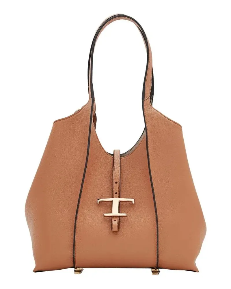 TOD'S Shopper & Totes Small T Leather Shopping Bag braun Braun