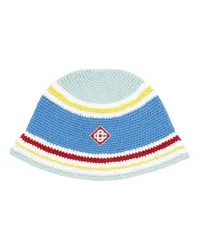 Casablanca Paris Mützen Crochet Blue Cotton Hat Blau