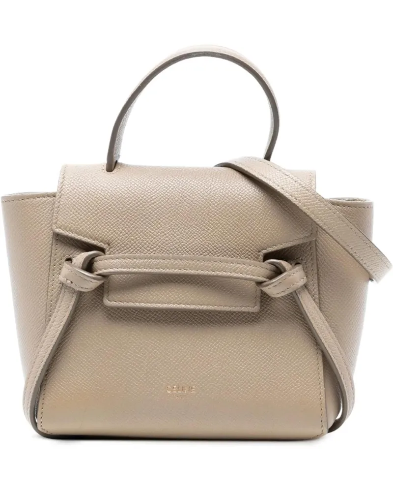 Celine Hobo Bags Pico Grained Calfskin Belt Bag braun Braun