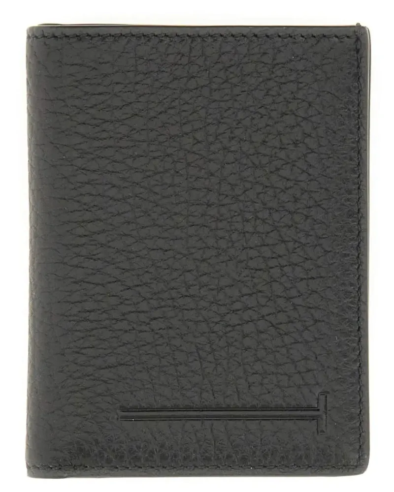 Tom Ford Portemonnaies Leather "T" Wallet grau Grau