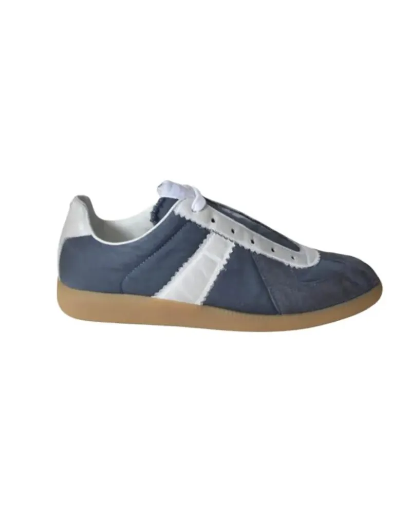 Maison Margiela Low-Top Sneaker Indigo Cotton Drill Replica Sneakers blau Blau