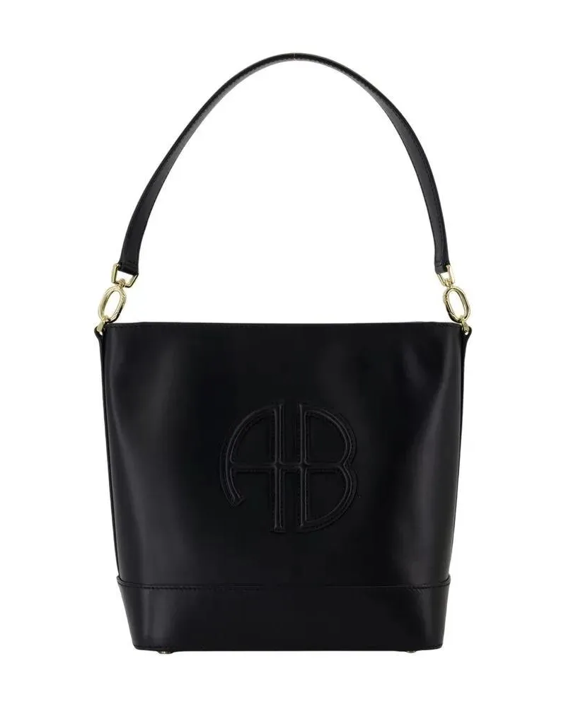 Anine Bing Beuteltaschen Lili Bucket Bag - Leather - Black schwarz Schwarz