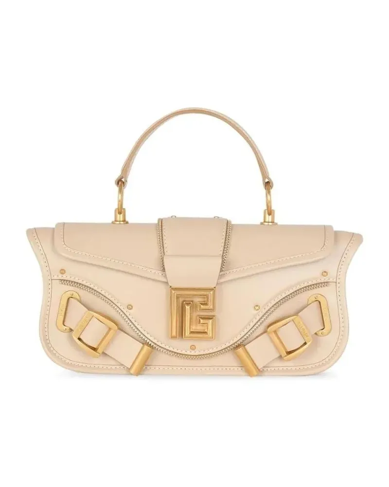 Balmain Clutches Blaze Pouch-Box Leather beige Beige