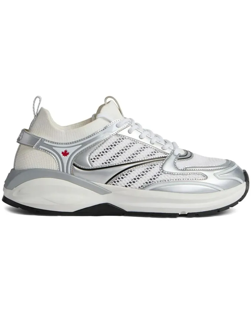 Dsquared2 Low-Top Sneaker Sneakers Whiteargento silberfarben 