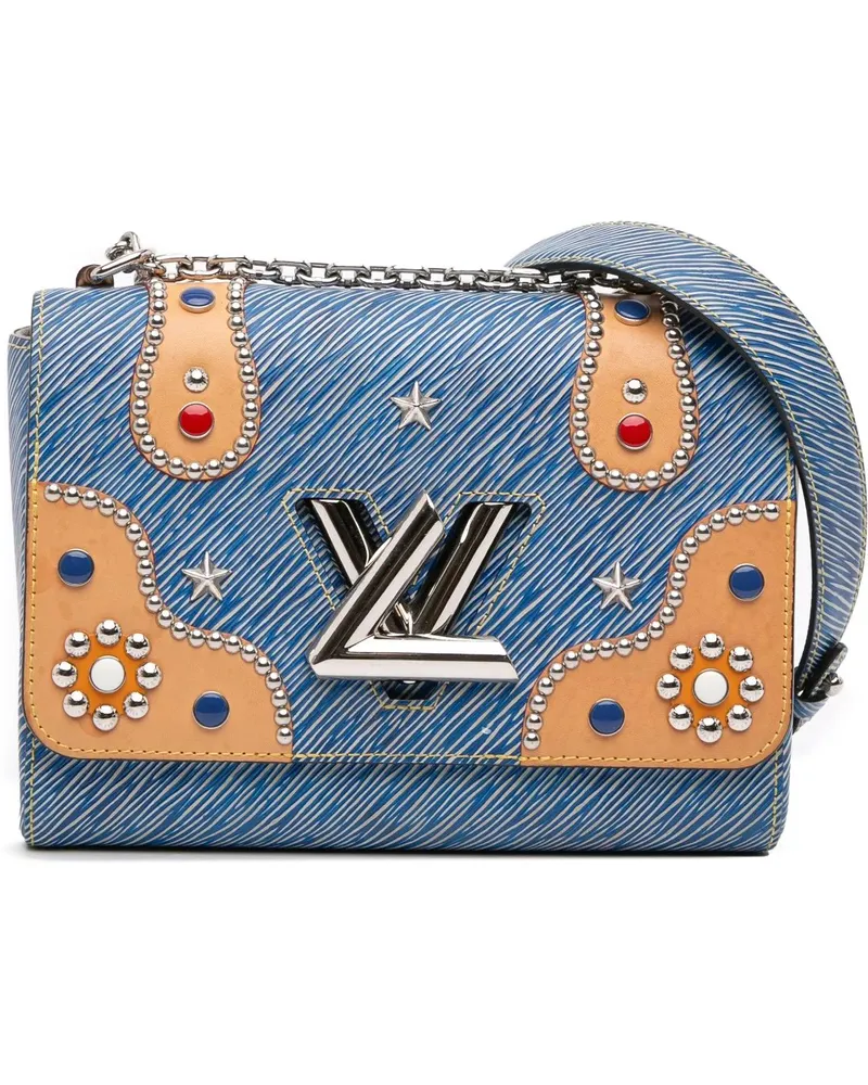 Louis Vuitton Hobo Bags Epi Denim Studded Twist MM blau Blau