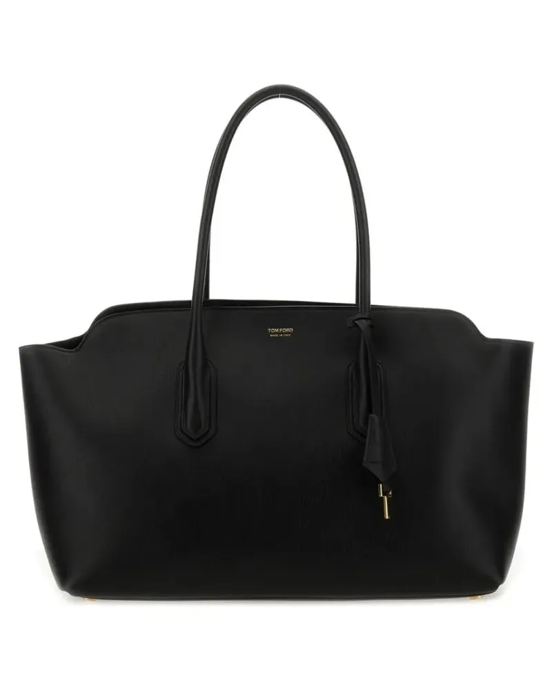 Tom Ford Hobo Bags Black Calf Leather Shoulder Bag schwarz Schwarz