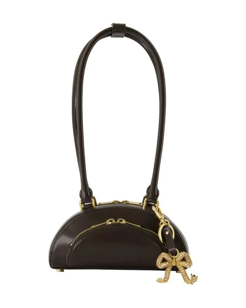 Self-Portrait Hobo Bags Mini With Charm Shoulder Bag - Leather - Brown braun Braun
