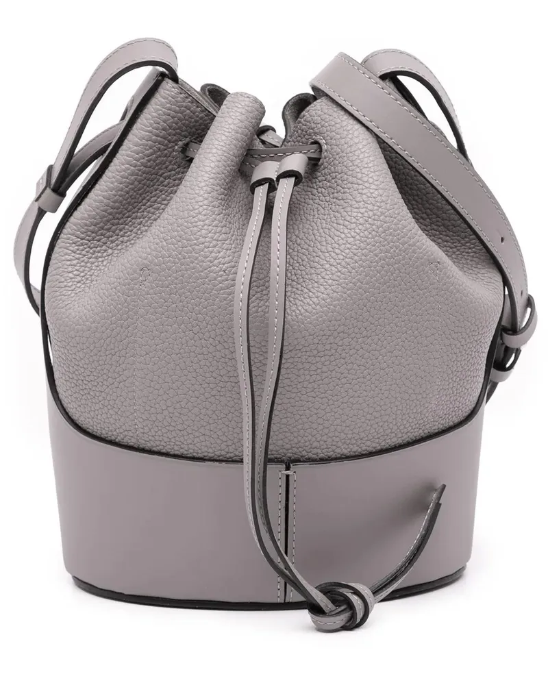 Loewe Hobo Bags Medium Leather Balloon Bucket Bag grau Grau