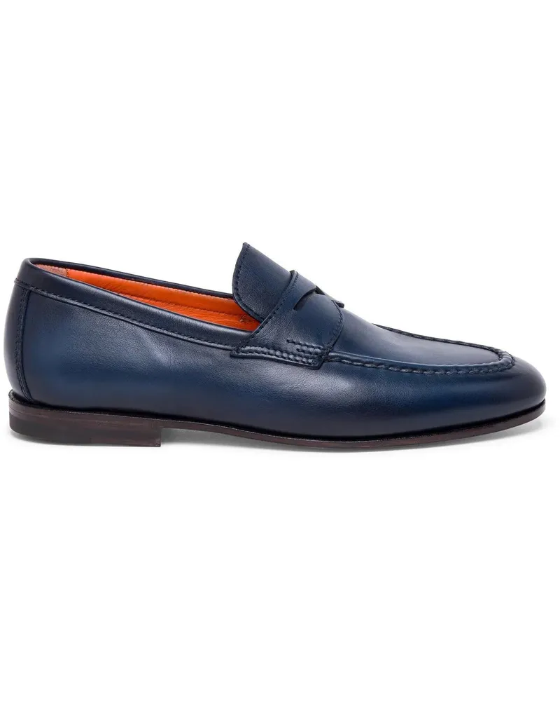 Santoni Loafer Men?s leather penny loafer weiß Weiß