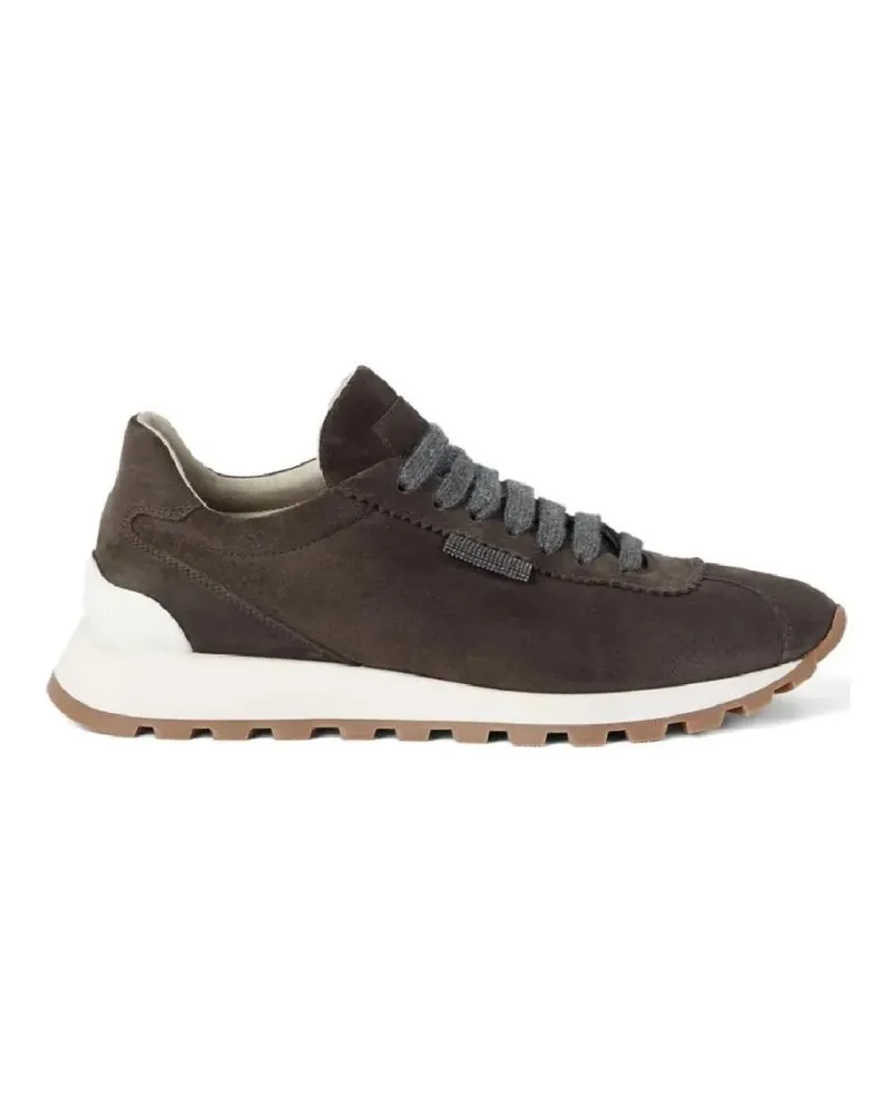 Brunello Cucinelli Low-Top Sneaker Chic Suede Sneakers braun Braun