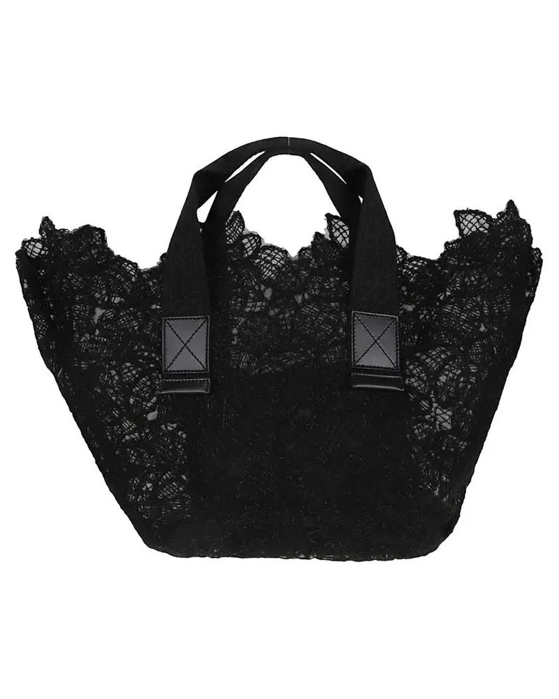 Ermanno Scervino Shopper & Totes Handbag With Black Lace Overlay schwarz Schwarz