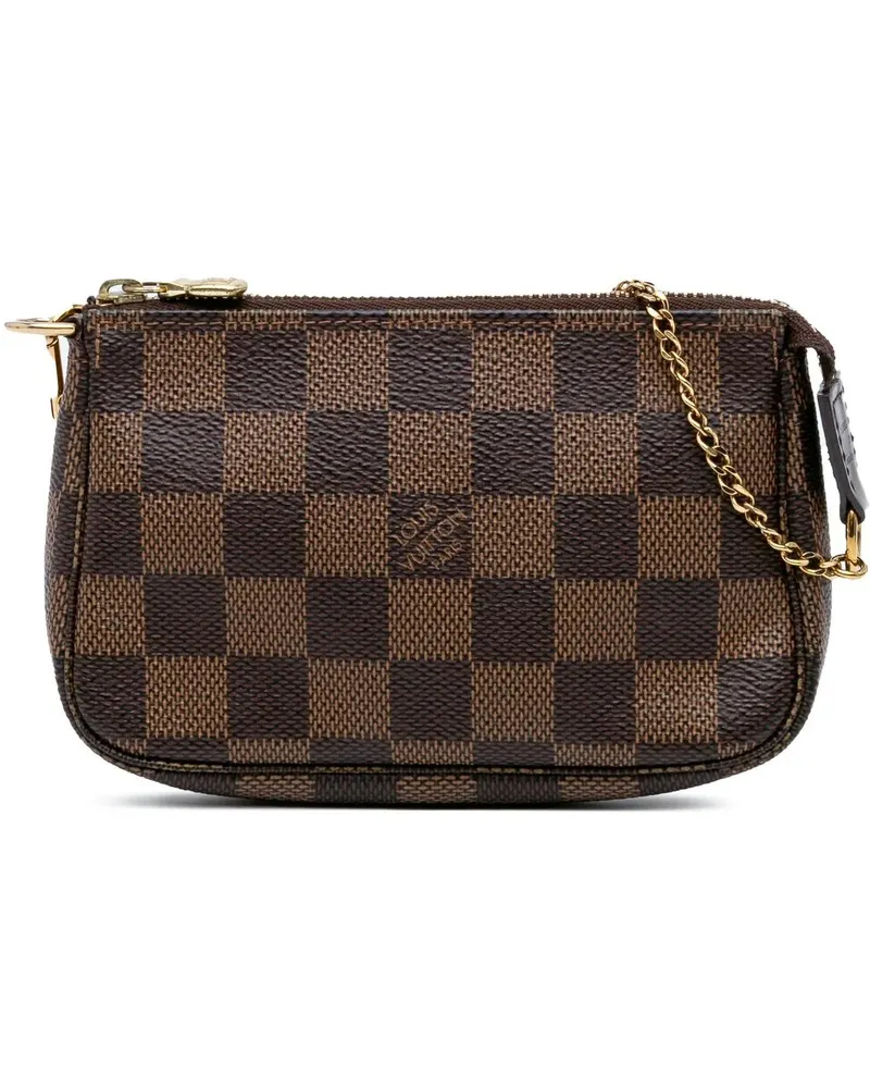 Louis Vuitton Crossbody Bags 2019 Damier Ebene Mini Pochette Accessoires braun Braun