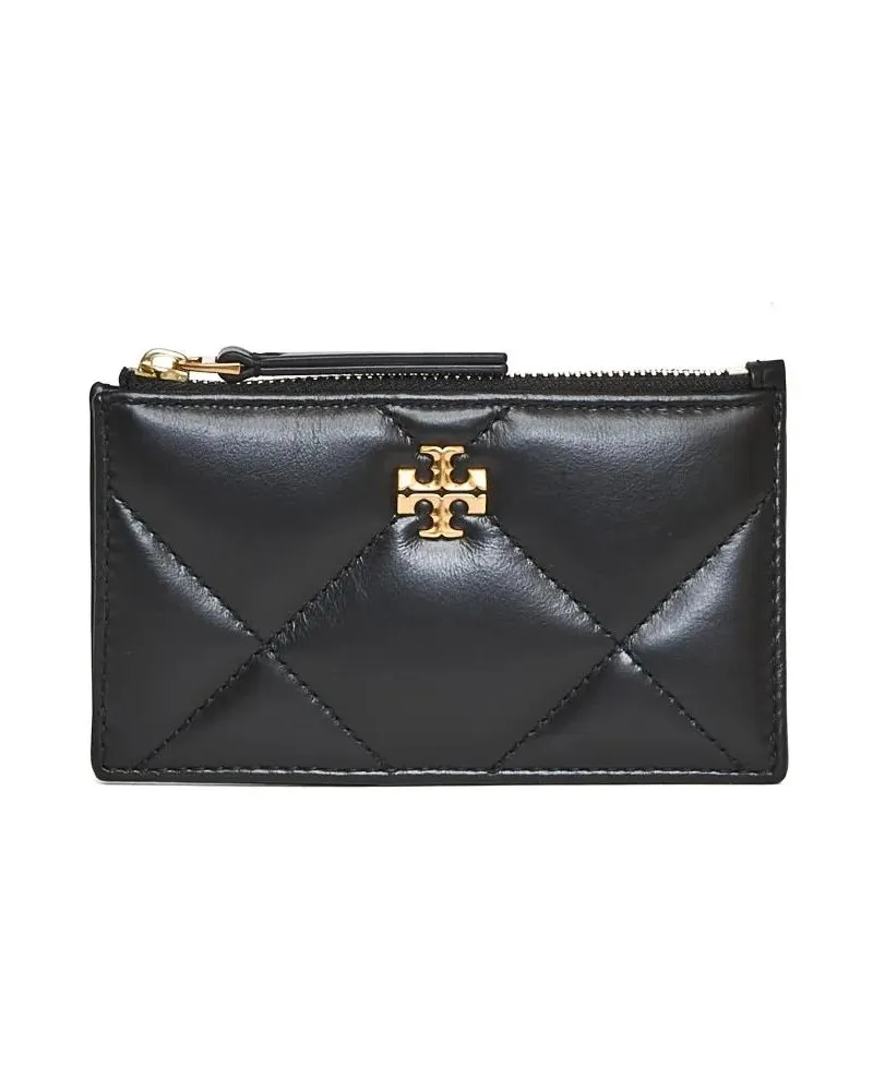 Tory Burch Portemonnaie Portacarte Kira Con Trapuntatura A Diamante E Zip schwarz Schwarz