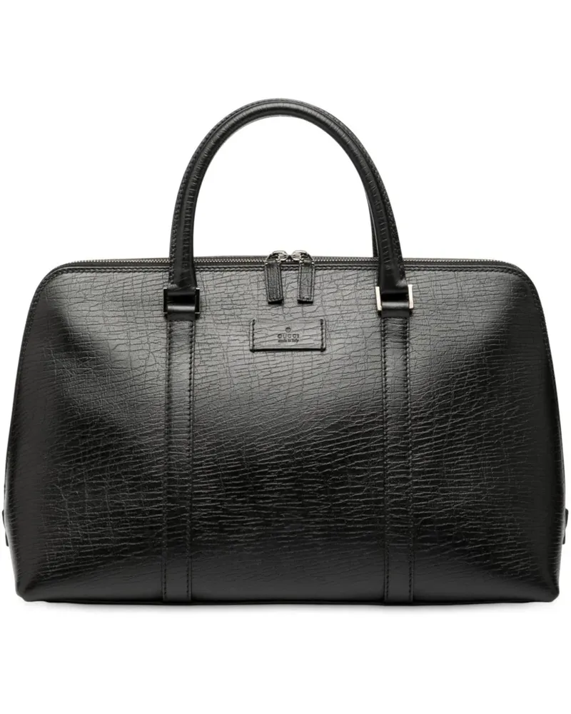 Gucci Crossbody Bags Textured Calfskin Handbag schwarz Schwarz