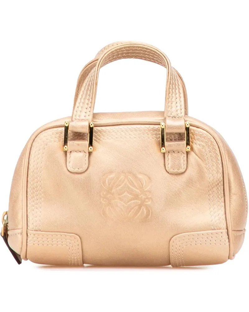 Loewe Hobo Bags Micro Metallic Leather Amazona Satchel goldfarben Gold