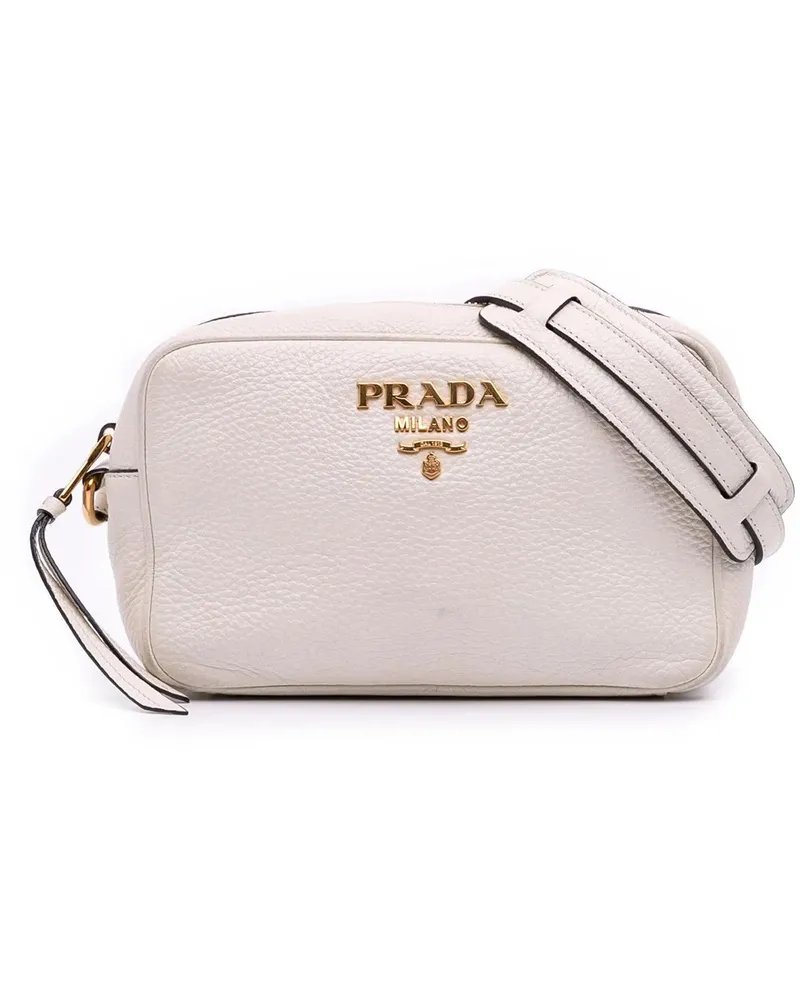Prada Hobo Bags Vitello Daino Camera Bag weiß Weiß