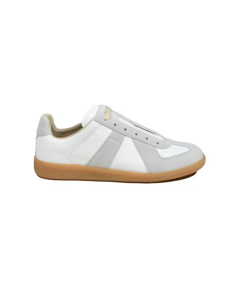 Maison Margiela Low-Top Sneaker Sneakers Replica In Nappa Bianca weiß Weiß