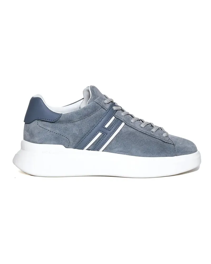 Hogan Low-Top Sneaker Gray Suede Rebel Sneakers With Leather Accents weiß Weiß