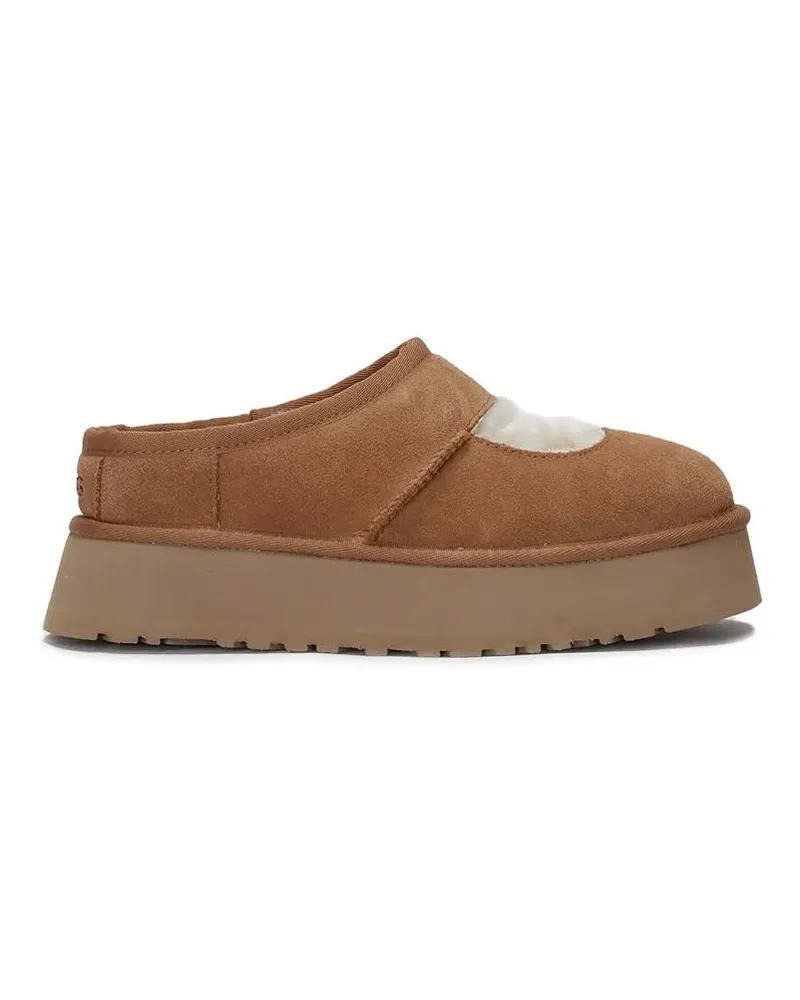 UGG Slipper & Pantoletten Suede Mary Jane Slippers With High Heel braun Braun