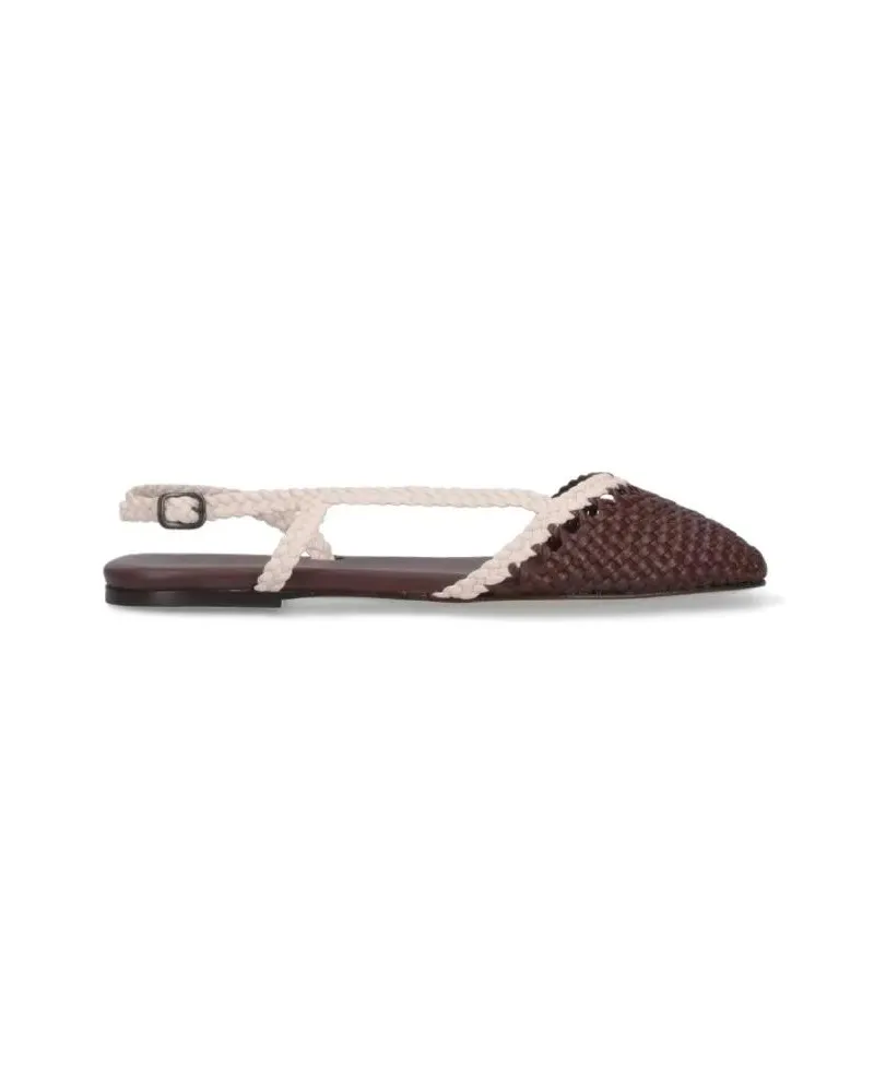 HEREU Slipper & Pantoletten "Rondaia" Slingback Mules – Brown braun Braun