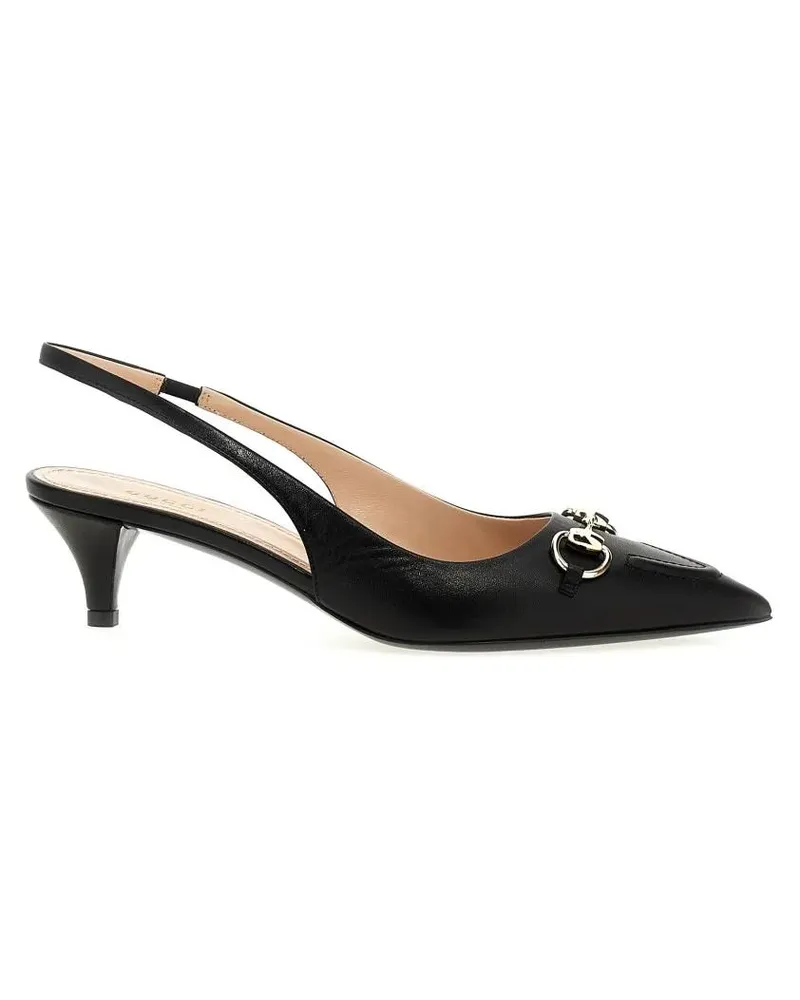 Gucci Hohe Schuhe 'Morsetto' Slingback schwarz Schwarz
