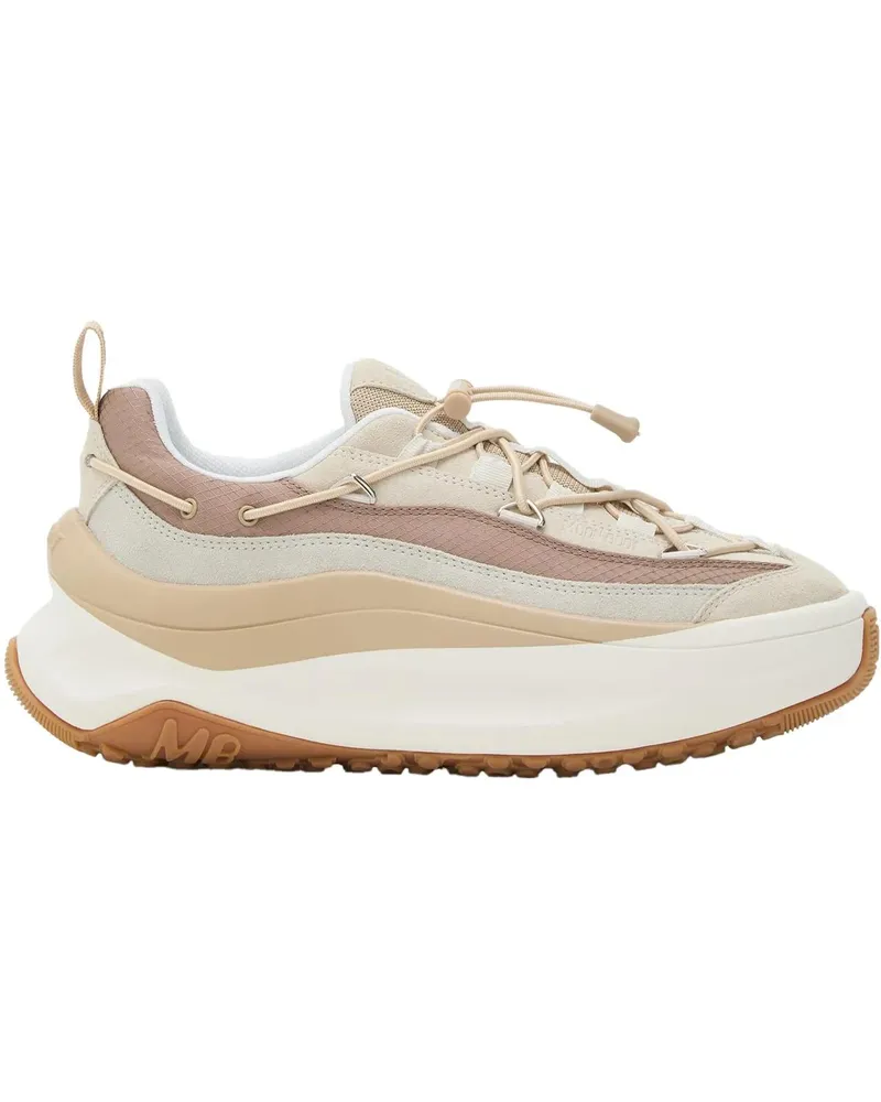 Moon Boot Stiefel Layered Chunky Sole Lace-Up Boots In Beige taupe Taupe