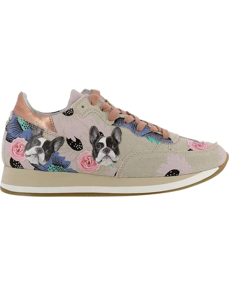 Philippe Model Low-Top Sneaker Sneakers Bulldog Metal Rosa bunt Bunt